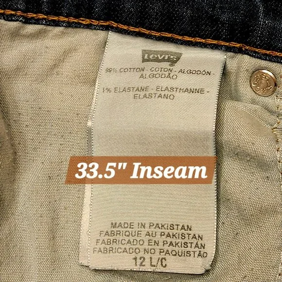 Womens Levi's 515 Bootcut Jeans, Size 12L, Blue - Picture 3 of 7